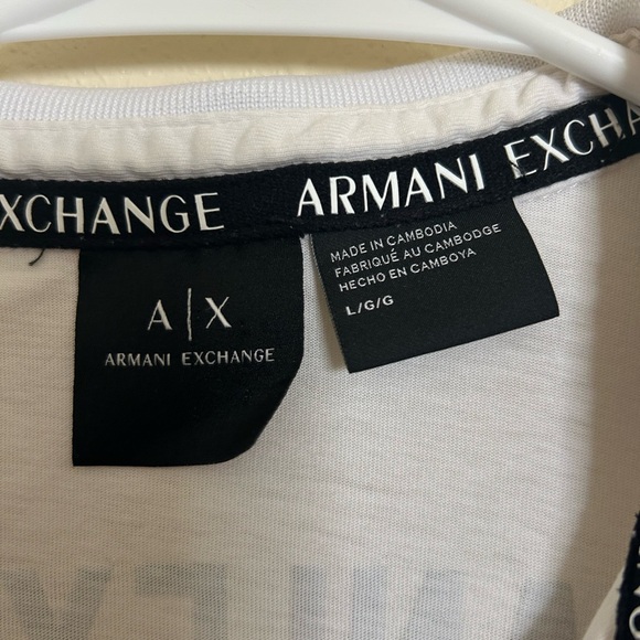 Armani Exchange White and Black Polo with 1991 Emblem - Picture 2 of 10